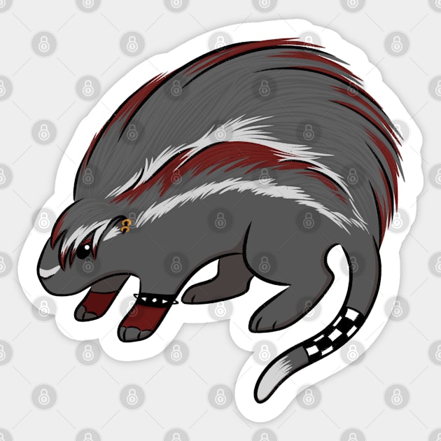 Emo Maned Rat Sticker by DeguArts